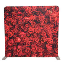 Red Rose Christmas Custom Fackdrop with Tension Fabric
